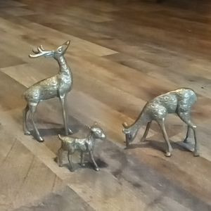 Beautiful set of brass deer